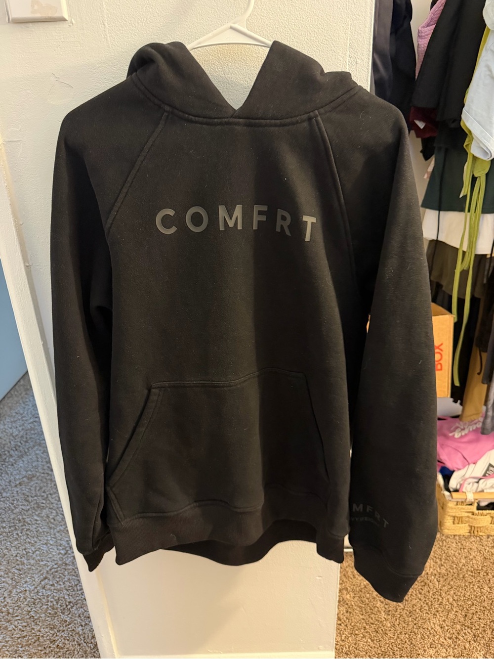 Comfort Black Hoodie Sweatshirt - Unisex